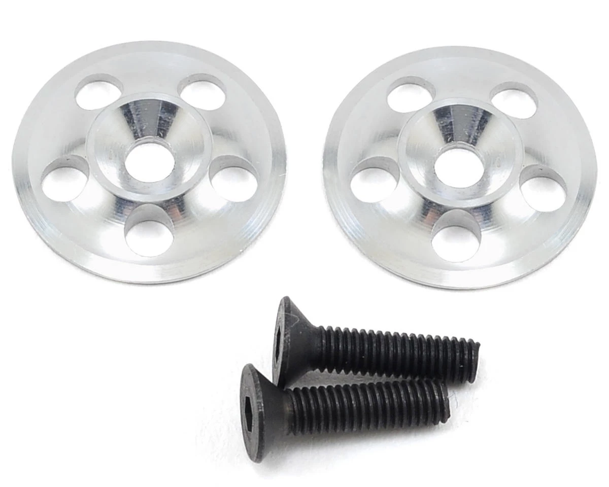 PSM UFO Aluminum 1/8 Scale Wing Mount Buttons (Silver) (2) 3 PSM UFO Aluminum 1/8 Scale Wing Mount Buttons (Silver) (2)