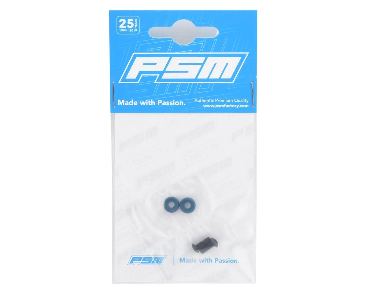 PSM Aluminum Motor Screw Washer w/Screws (Electric Blue) (2) 4 PSM Aluminum Motor Screw Washer w/Screws (Electric Blue) (2) - Image 2