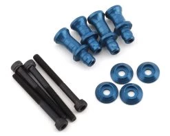 PSM Associated RC8B3 Aluminum Shock Standoff Set (Blue) (4) (+1/+4)
