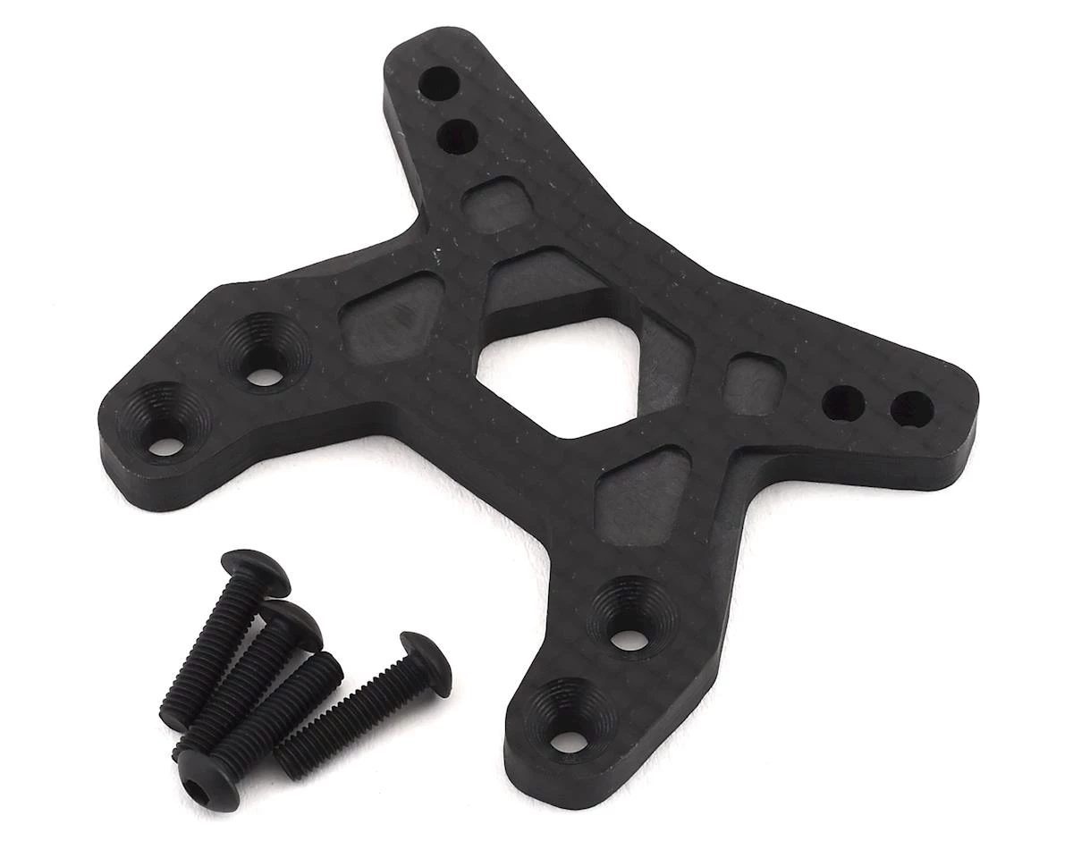 PSM Associated B6.1 5.0mm Carbon Fiber Front Shock Tower (Gullwing) (2-Hole) 3 PSM Associated B6.1 5.0mm Carbon Fiber Front Shock Tower (Gullwing) (2-Hole)