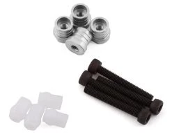 PSM B74 Aluminum Shock Standoffs w/Bushings (Silver) (4)